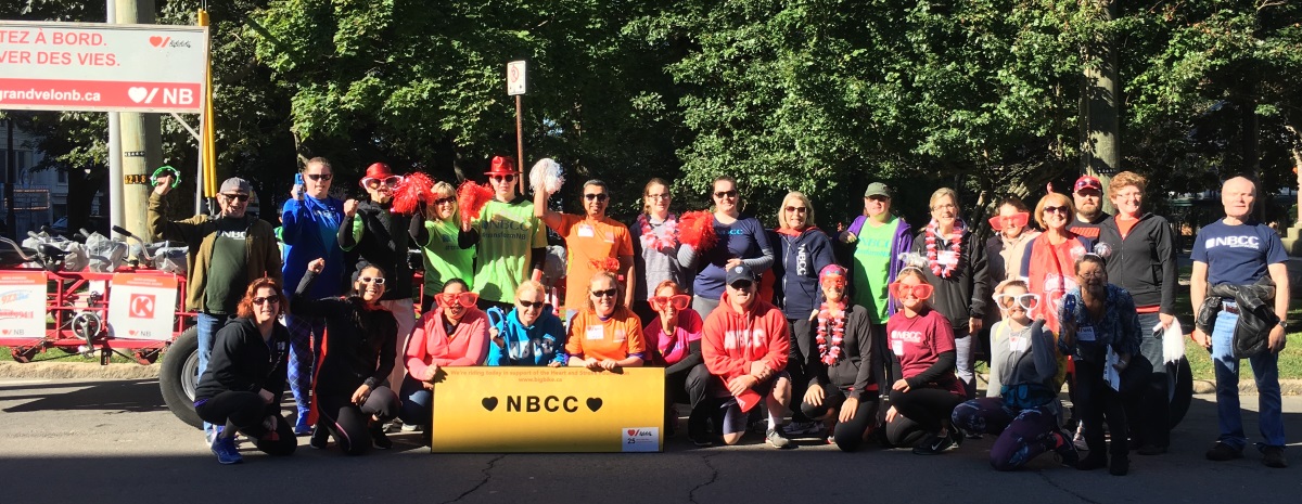 Staff, students, family and friends of NBCC rode the Big Bike around uptown Saint John, raising more than $3,000 in support of the New Brunswick Heart & Stroke Foundation